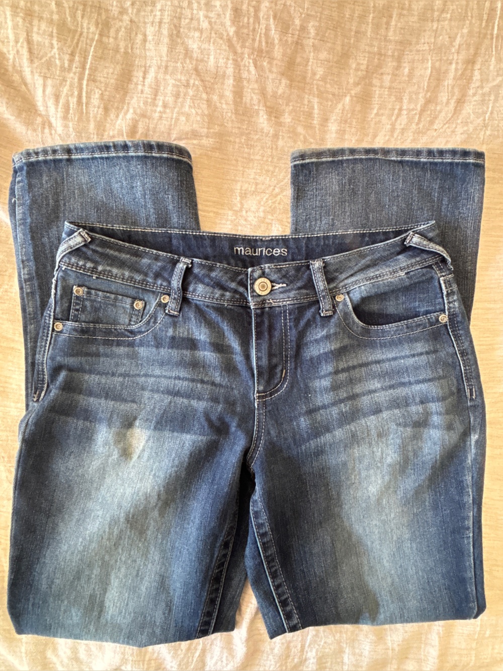 Maurice’s Dark Blue Straight-Leg Jeans Short